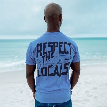 Respect The Locals Short Sleeve Tee - Powder Blue